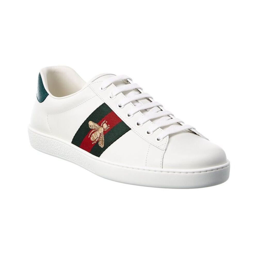 Gucci Ace Embroidered Bee Leather Sneaker